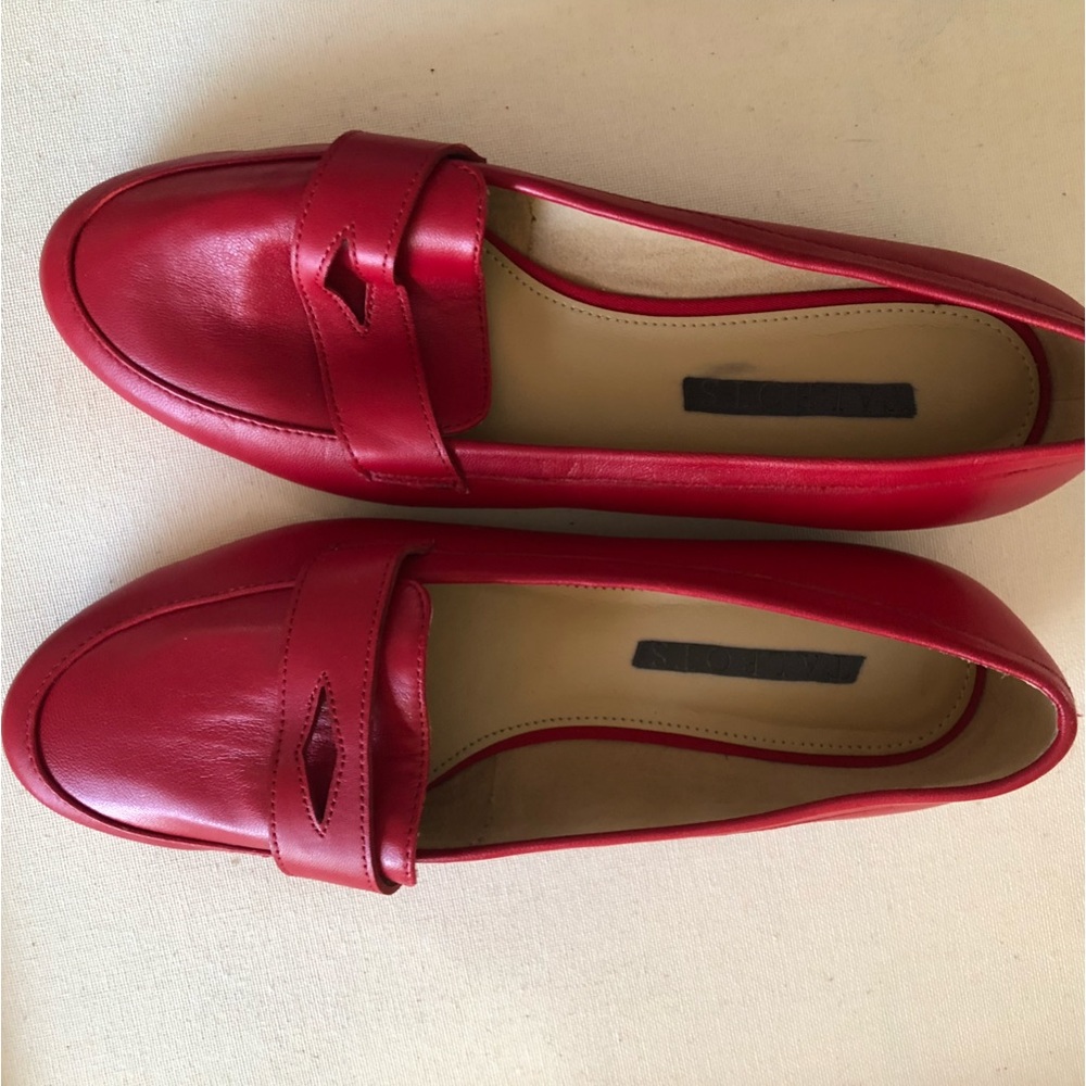 Leather loafers.
